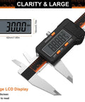 6 Inch Digital Caliper With Large LCD Screen Stainless Steel Measuring Tool inch millimeter conversion close-up