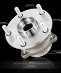 Rear Wheel Bearing Hub Assembly For Subaru Ascent 2019 2021 Forester 2019 Legacy 2015 2021 Outback 2015 2021 WRX 2015 2019 And WRX STI 2016 2019 Replacement Interchange Part Numbers 512536 7600090 WE61880 shown with labeled components.