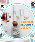 Heavy Duty Door Reinforcement Lock For Front Doors Kid Safe Home Security Childproof Latch For Inside Top Of Door Easy Flip Operation Ideal For Nighttime Bedrooms And Apartments Beefed Up Lock Security