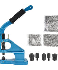 Pro Grade Heavy Duty Hand Press Grommet Machine with Three Dies, Eyelet Punch Tool Kit, and 1500 Grommets for Crafting.