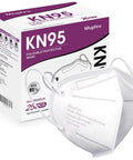 KN95 Disposable Face Mask 25 Pack 5-Ply Breathable Safety Masks For PM2.5 Protection And 95% Particle Filtration, box and mask