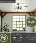 HomeStock Acadia 20-inch Indoor Ceiling Fan with Dimmable Light Kit and Remote Control in a stylish room setting