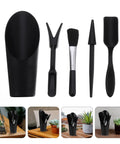 5 Piece Succulent Plant Tools Set For Transplanting And Planting, Mini Garden Hand Tools, Black Gardening Kit For Indoor Succulent Care And Bonsai Maintenance, Lightweight And Easy To Carry, black plastic set