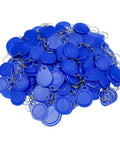 100 Pack 125KHz RFID Key Fob Tags EMID Read Only For Door Access Control EM4100 4102 Compatible ID Fobs in blue color, 100 pieces