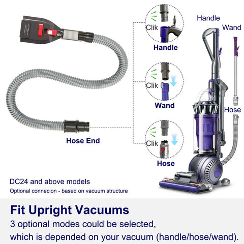 Dog Hair Vacuum Attachment For Vacuum Cleaners Pet Grooming Tool With Extension Hose And Adapter For Upright Models