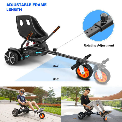 Go Kart Seat Attachment For Self Balancing Scooters Convert Your Hoverboard Into A Street Ready Rugged Off Road Go Kart