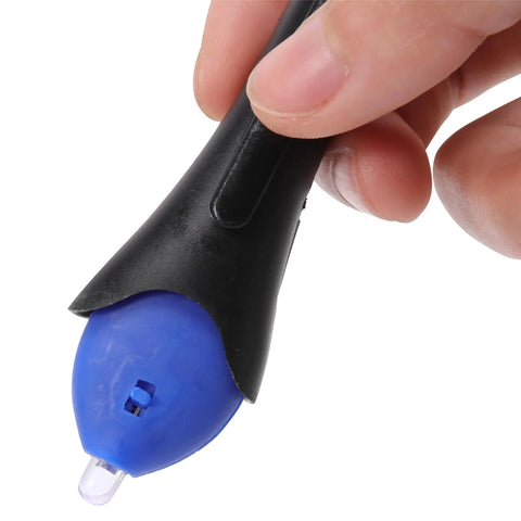 Close-up of a handheld 5 Second Quick Cure UV Resin Glue Pen With Light For Plastic Glass Metal Wood Repairs, Ultra Strong Adhesive