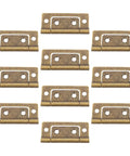 Heavy Duty Stainless Steel Cabinet Door Hinges 10 Pack, Flush Mount Non Mortise Hinges, 51x25x1.2mm, space saving for kitchen cabinets.
