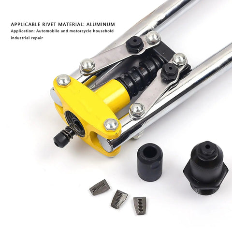 Get Your Hand Rivet Nut Tool Kit Ready For Heavy Industrial Repair Jobs With Double Handle Design And Premium Aluminum Rivets For Solid Connections In Automotive Works, alloy steel hand tool with aluminum rivets