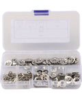 Lock Washer Kit For Gearheads With 200pc Internal Tooth Star Shaped Washers Set In 304 Stainless Steel in compartment box