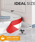 2-pack white silicone door draft stoppers, 39-inch length, peel-and-stick weather seal for interior and exterior doors.