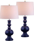 Mercury Silver Glass Table Lamp Set Of 2 With White Linen Shade Modern Bedside Lamps For Living Room And Bedroom Energy Saving LED