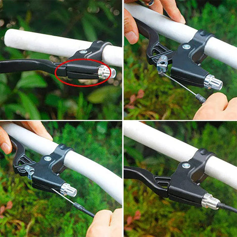 4 Piece Bike Brake Accessory Set With 2 Pack V Brake Levers Aluminum Alloy 2.2 Cm Diameter And 2 Pack Brake Wires For Mountain Road MTB Bikes Red