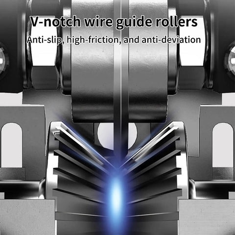 V-notch wire guide rollers of Heavy Duty Copper Wire Stripping Machine For Scrap Recycling, designed for anti-slip operation.