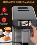 Big Time Fully Automatic Espresso Machine With Built In Conical Burr Grinder And Fast Touch Milk Frother For Crafting Dope Cafe Favorites Zero Stress Always with LCD touch screen and coffee.