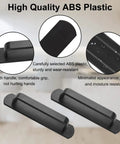 Stick On Adhesive Pull Handles 4 Pack 140mm Black Plastic Peel And Stick Multipurpose Grips For Cabinets Doors Wardrobes Closets Barn Doors Easy Install Durable ABS, black ABS pull handles