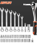 Comprehensive 240 Piece Socket Wrench Tool Set With Plastic Toolbox Storage Case For Auto Repair And Everyday DIY