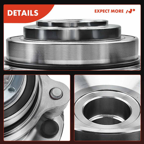 Close-up of Pair Front Wheel Bearing And Hub Assembly For 2008 To 2022 Toyota Sequoia And 2007 To 2021 Tundra, RWD Only, 5-Lug Compatible