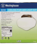 Box of Led Schoolhouse Ceiling Fan Light Kit For Indoor Outdoor Use Energy Star Rated Three Fitters With White Opal Glass Shade