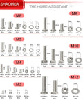 M3 M4 M5 M6 M8 M10 M12 Metric Stainless Steel Bolts And Nuts Kit 304 A2-70 Heavy Duty Flat Hex Head Screws With Nuts Gaskets