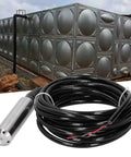 Liquid Level Transmitter With 5m Cable 4 To 20 mA Output 12 To 32 VDC 304 Stainless Steel Sensor for industrial use with water tank backdrop