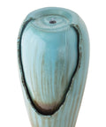 Outdoor Antique Jar Water Fountain With LED Lights 33 Inch Turquoise Cascading Water Feature For Garden Patio And Yard Decor Cool Night Glow And Tranquil Backyard Vibe