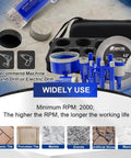 Diamond Drill Bits Kit For Tile And Stone Core Bits Hole Saw Set with Mold Guide and Hollow EVA Jig displayed with case