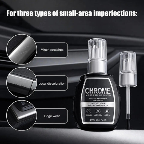 Top Tier Silver Wheel Repair Paint Delivers Dope Chrome Restoration Coverage To Knock Out Curb Rash And Shield Alloy Wheels From Daily Road Wear in a 20ml bottle.