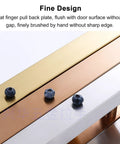 Glass Sliding Door Handle Hardware With Slick Pulls And Fittings For Commercial Use in Golden Brushed Finish Detail View