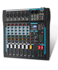 6 Channel USB Audio Mixer For Streaming And DJ Sets With Built In 16 DSP Effects, 48V Phantom Power, USB Audio Interface