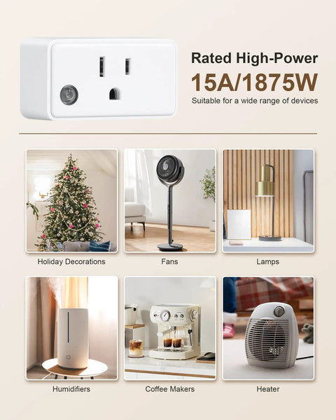 Remote Control Outlet Wall Switch With 200 Ft RF Range Plug And Play Wireless Power Switch for multiple household devices
