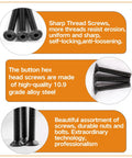 Top Shelf 500 Piece M2 Metric Countersunk Hex Socket Flat Head Screws Kit 10.9 Grade rugged alloy steel button head screws
