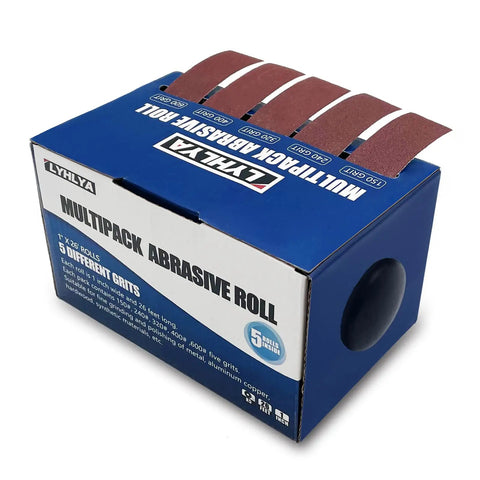 Emery Cloth Sandpaper Rolls Dispenser Set With 5 Grits 150 240 320 400 600 For Woodworking Automotive Metal Polishing Aluminum Oxide