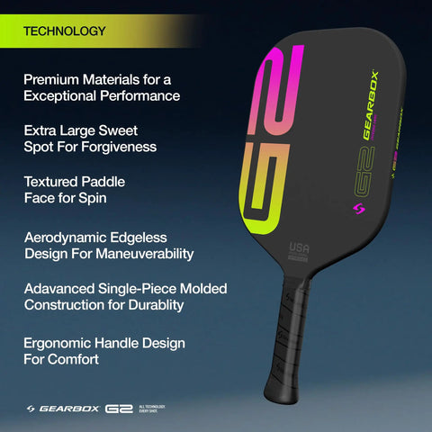 G2 Integra Edgeless Pickleball Paddle Black 8 Oz Lightweight Core 14mm Thickness For Ultra Control And Power Zero Edge Design