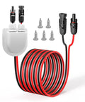 Solar Extension Cable Weatherproof Entry Gland Junction Box with Female and Male Connector Adapter 10 Ft 10 AWG for RV
