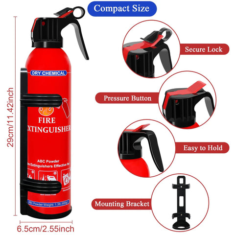 Two Pack ABC Dry Chemical Fire Extinguisher Wall Mount Heavy Duty Kit For Home Garage Car Boat Top Tier Safety For Electrical Kitchen Fires Legit Fast Action For Rock Solid Protection