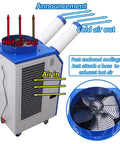 Heavy Duty Industrial Portable Air Conditioner 18700 BTU Knockout Spot Cooler With 780 Cubic Meter Hour Airflow built for enclosed spaces.
