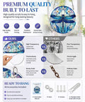 Acrylic Sun Catcher Puzzle Kit With 83 Pieces, DIY Stained Glass Style Suncatcher, includes stainless steel chain and hardware.