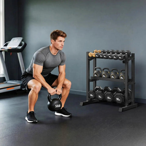 Heavy Duty Dumbbell Rack Stand For Home Gym, Rock Solid H Frame Workout Storage, Fully Adjustable Height And Angle, Tough Powder Coated Steel Easily Handles 1100 Pounds Without Breaking A Sweat