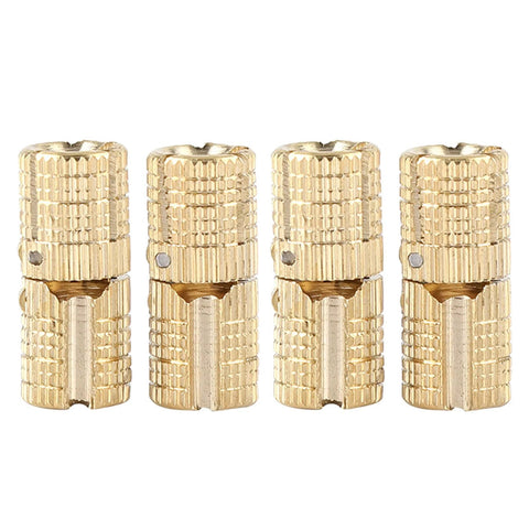 Pack of 4 Hidden Barrel Hinge For Jewelry Box And Cabinet Brass Concealed Hinges With 180 Degree Opening Copper Finish 0.8 By 1.8 Cm