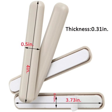 32 Pcs Self Stick Carpet Sliders Half Inch By 4 Inch Self Adhesive Furniture Moving Pads in beige with measurements