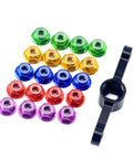 20Pcs M5 Motor Screw Nut Flange Set With Propeller Adapters And Quick Release Wrench CW CCW For RC FPV Racing Drones 2204 2205 2306 Motors Aluminum Alloy Lightweight Pro Grade Strength Build Must Have