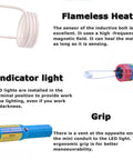 Close-up of Heavy Duty 1000W Electromagnetic Induction Bolt Heater Slick Handheld Magnetic Extraction Tool features, including indicators and grip.
