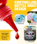 Teexpert epoxy resin pigment paste bottle dispensing red dye; 10.15oz/300ml total, 6-color opaque dye set for resin art
