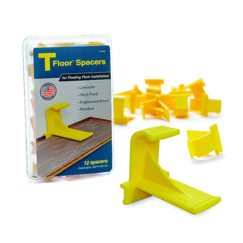 Laminate Flooring Spacers For Easy DIY Floor Installations, T Shape Design Never Falls, Slips, Or Tips, yellow T spacers