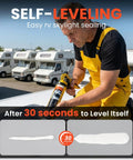 Four Pack Top Shelf Waterproof RV Roof Sealant High Flow Self Leveling Camper Adhesive in use for skylight sealing.