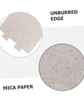 Close-up of 5 Pack Mica Sheets For Microwave Oven Insulation And Waveform Plate Replacement, highlighting unburred edge and texture.