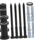 Adjustable Barn Door Hardware Kit With Track Spacers And Bolts Sliding Door Replacement Components Heavy Duty Carbon Steel For Easy Installation And Secure Attachment Durable Wall Mount System For Interior Doors