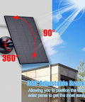 2W Solar Panel Charger for Rechargeable Battery Security Cameras with 360 Degree Adjustable Mount on Wall