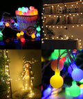 Color Changing Easter Globe String Lights 39.37 Ft With 120 LEDs, 11 Modes, vibrant kaleidoscope display indoor decor